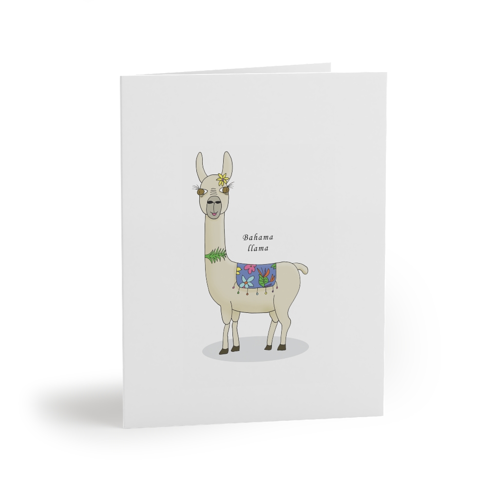 Set of 8 Llama Greeting Cards with Envelopes :: Banana Slug Studio